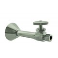 Westbrass Straight Stop, 1/2" Copper Sweat x 3/8" OD Comp. in Satin Nickel D1114-07